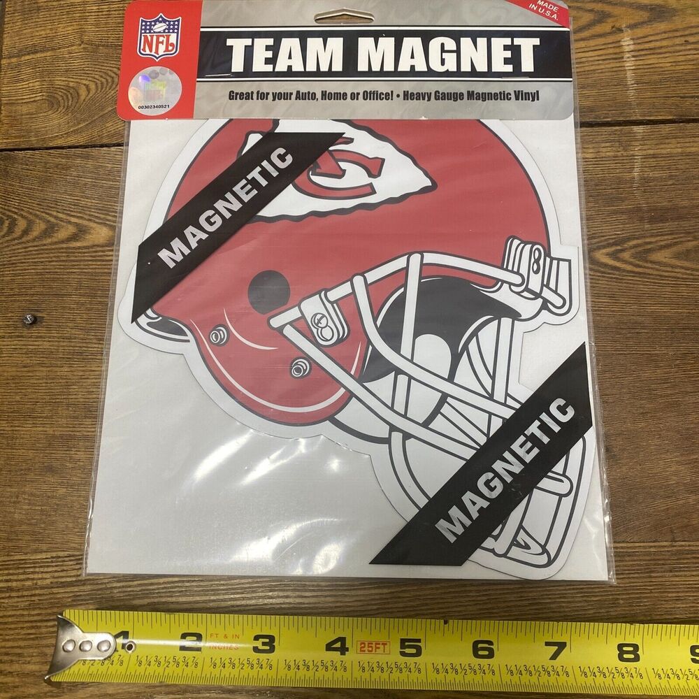 8 Inch NFL Kansas City Chiefs Helmet Magnet Logo Fremont Die Car Truck Team Auto
